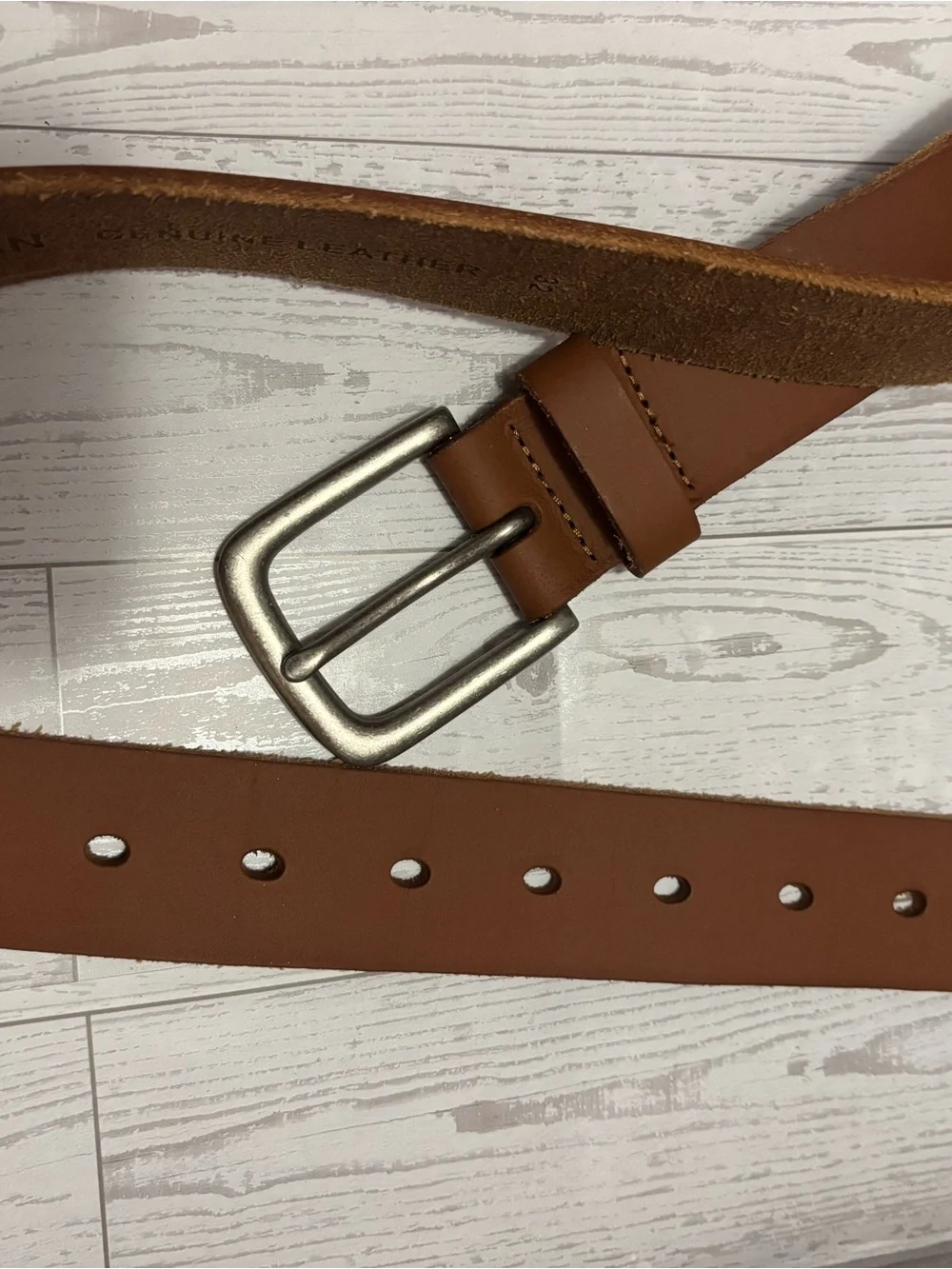 Men's Brown Leather Vatan Belt - Classic Casual Style, 32 waist